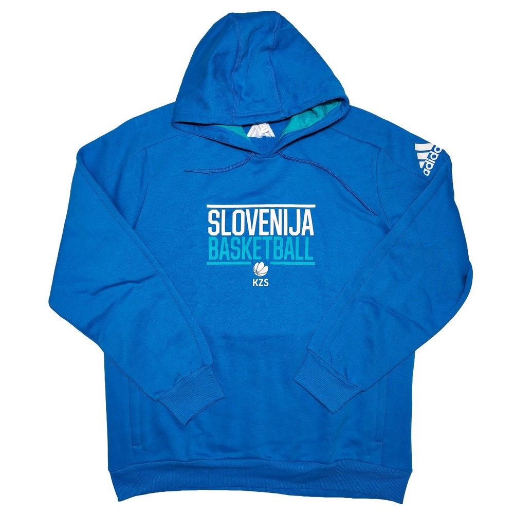 ADIDAS Slovenia Basketball Hoodie Mens XL Blue Luka Doncic Pullover Jacket